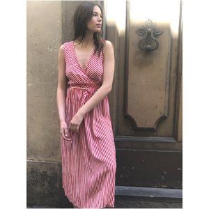 Italian Striped Maxi Dress boho chic date night party happy hour trendy summer